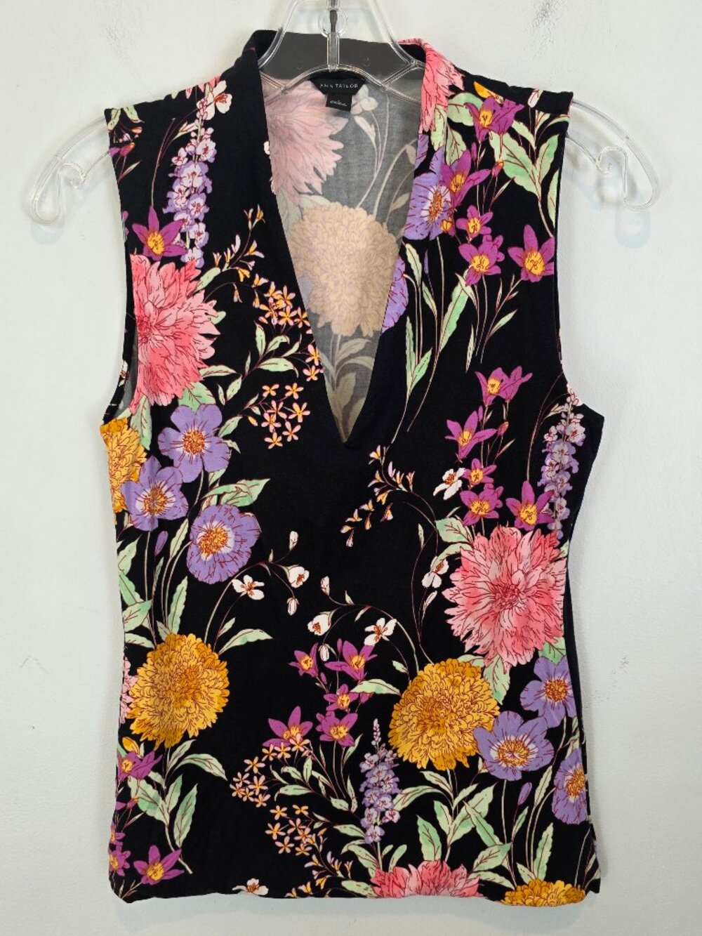 Ann Taylor Floral Sleeveless Top, Size S, Like New